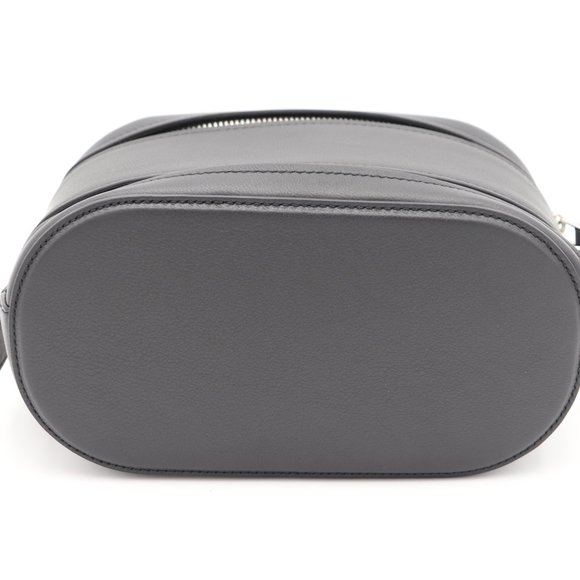 NWT Salvatore Ferragamo Men's Black Leather Double Gancio Dopp Kit Toiletry Bag - Picture 5 of 7